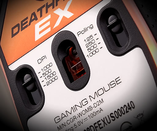 COUGAR DEATHFIRE EX - 2000 DPI Precision Gaming Sensor Technology, on The Fly DPI, Polling Rate Adjustment